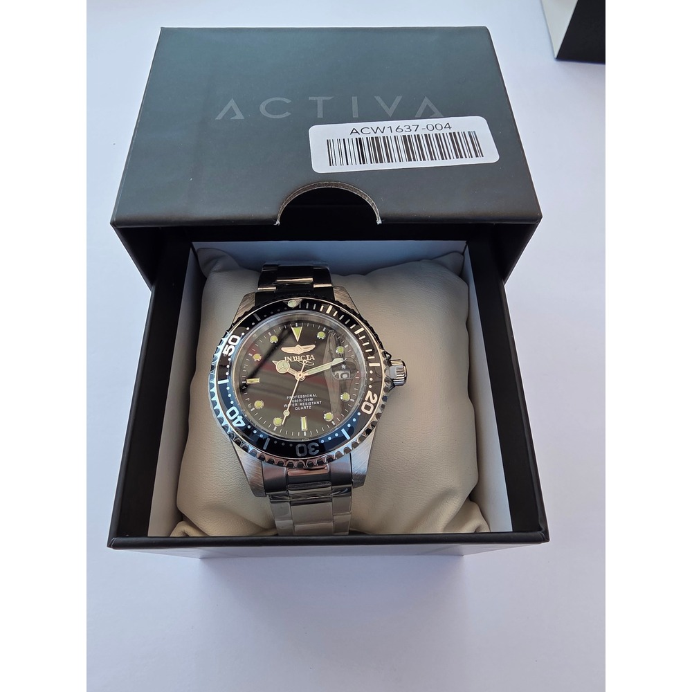 Invicta Pro Diver Professional Quartz Black Dial Stainless Steel Watch 26970
